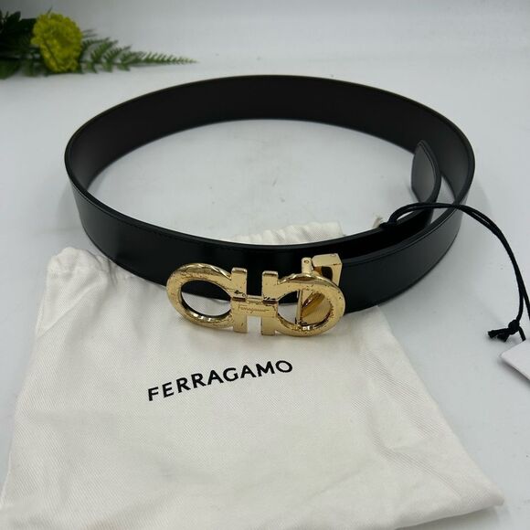 Men's Salvatore Ferragamo, reversible, leather belt size 37 can be made smaller - Picture 1 of 9